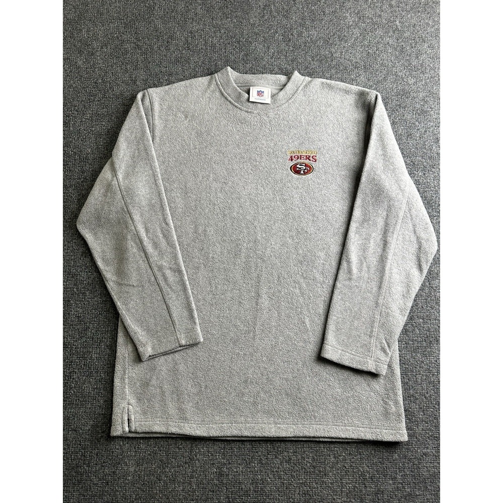Mens NFL San Francisco 49ers Fleece Crewneck Sweatshirt Gray, Size L